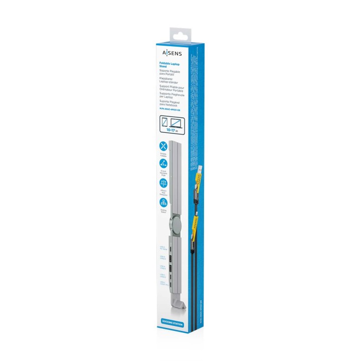 Soporte Mesa AISENS + Docking 4en1 Gris (ASUC-4P021-GR)