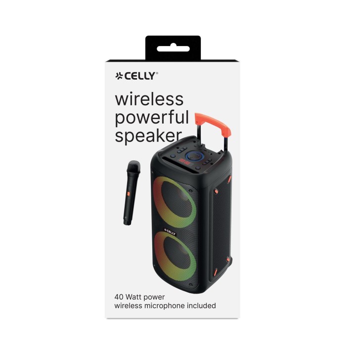 Altavoz CELLY Wireless BT 40W Negro (PARTYSPEAKERWLM)