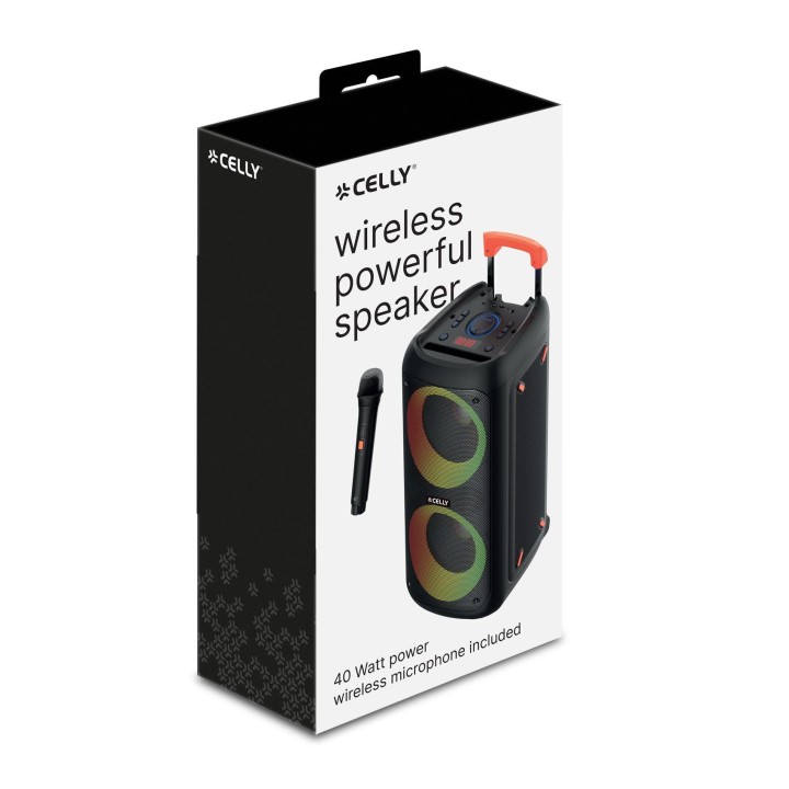 Altavoz CELLY Wireless BT 40W Negro (PARTYSPEAKERWLM)