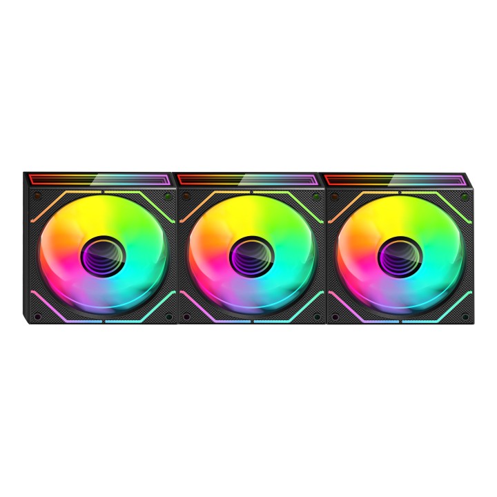 Ventilador Mars Gaming ARGB Kit 3 Negro (MF3DPROKIT)