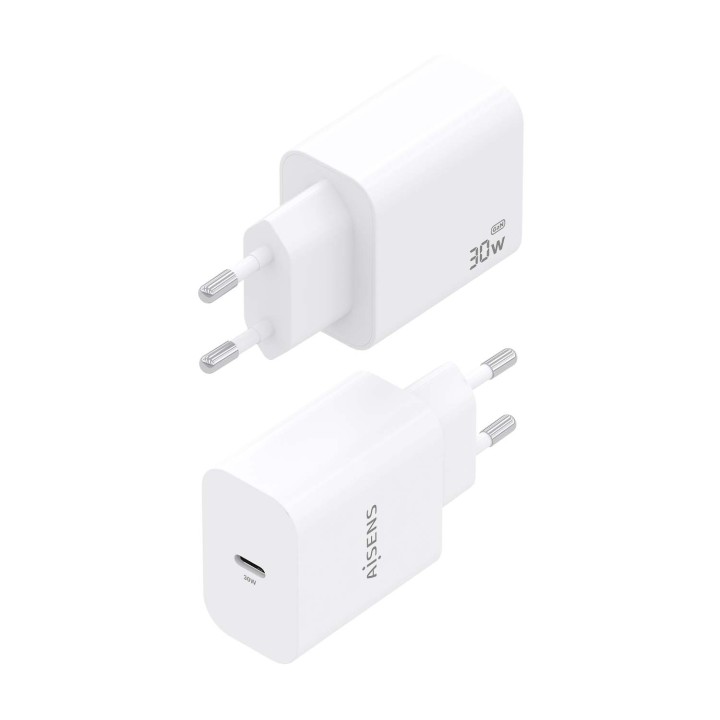 Cargador de Pared AISENS 1xUSB-C 30W Blanco (A110-0940)