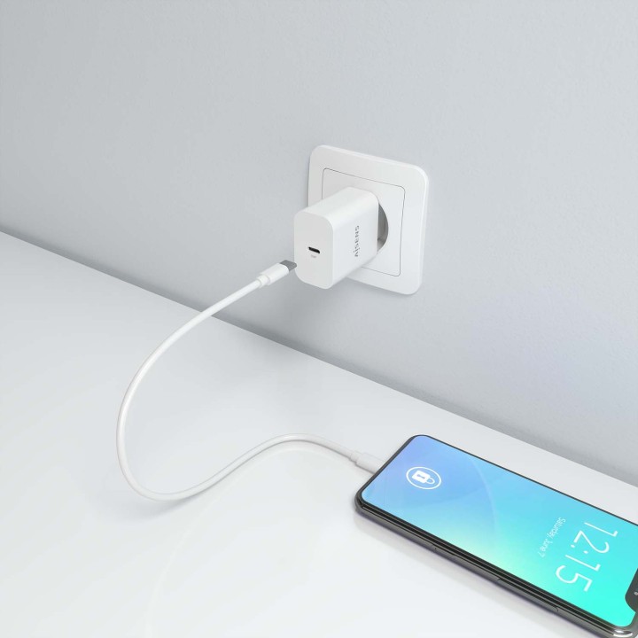 Cargador de Pared AISENS 1xUSB-C 30W Blanco (A110-0940)