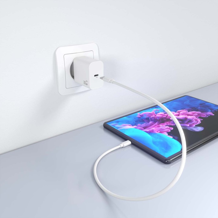Cargador de Pared AISENS 1xUSB-C 30W Blanco (A110-0940)