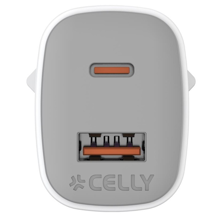 Cargador CELLY USB-A USB-C 35W Blanco (UPTC1USB1USBC35)