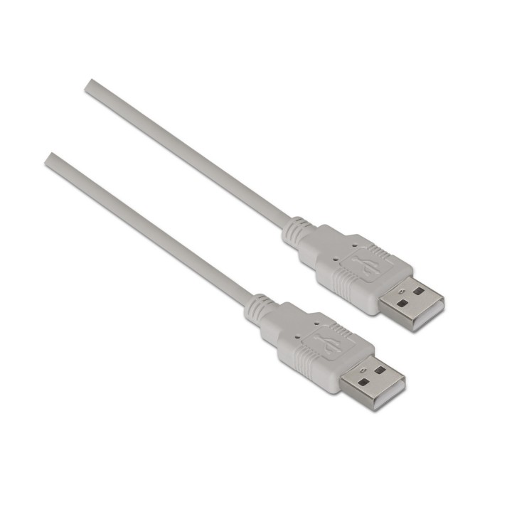 Cable AISENS USB-A/M a USB-A/M 2m Beige (A101-0022)