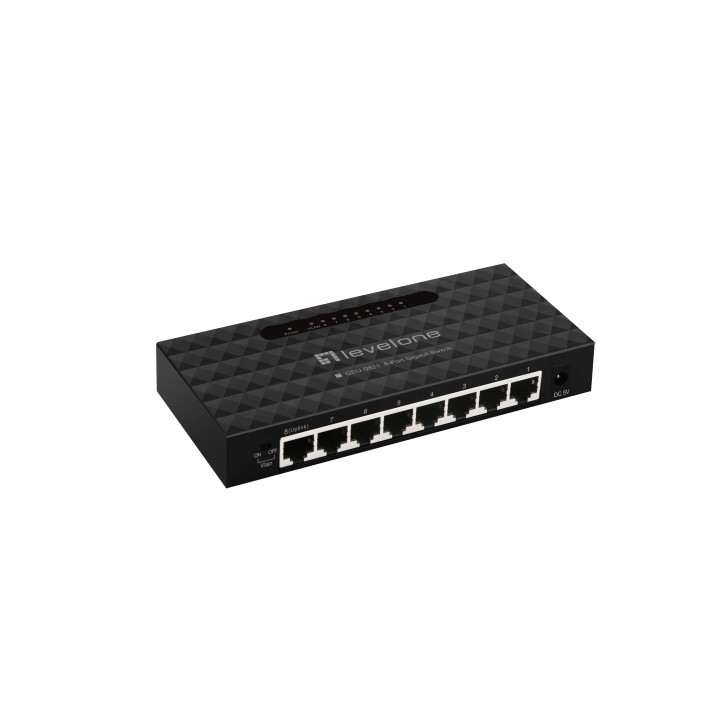 Switch LevelOne Gestionado 8xRJ45 GbE Negro (GEU-0821)