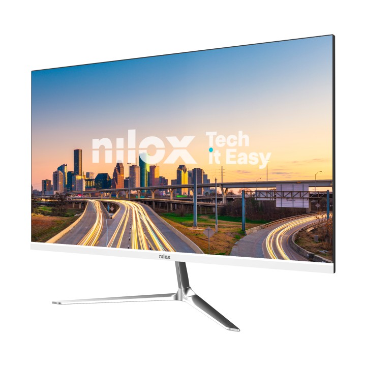 Monitor NILOX 24" VA FHD VGA HDMI Blanco(NXM24FHD1201W)