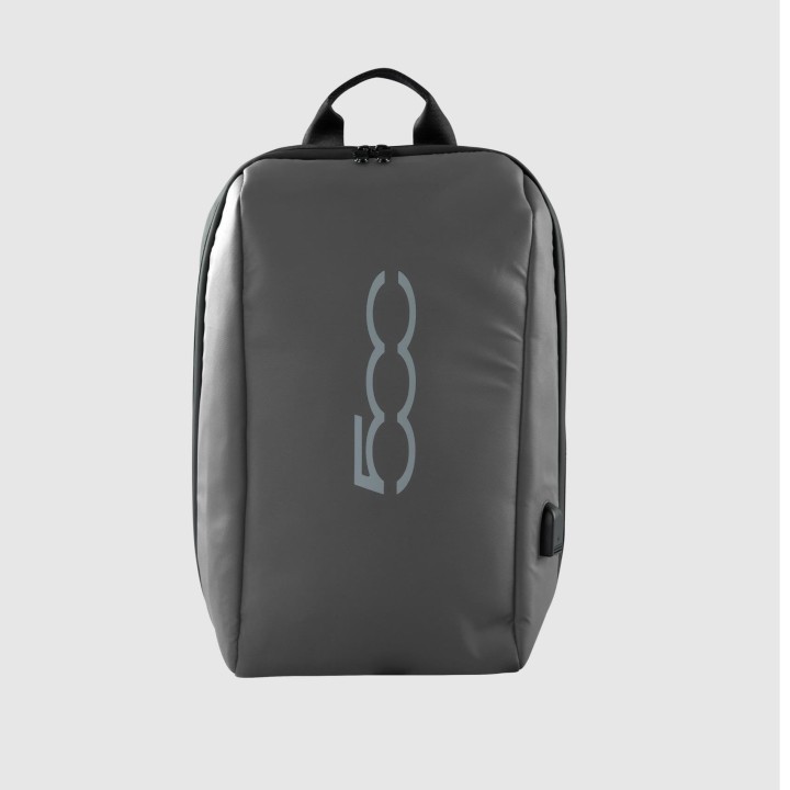 Mochila Fiat 500 15" Tela Negra/Gris (BACKPACK500GR)