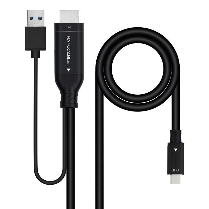 Nanocable HDMI/M a USB-C/M 1.8m Negro (10.15.4354)