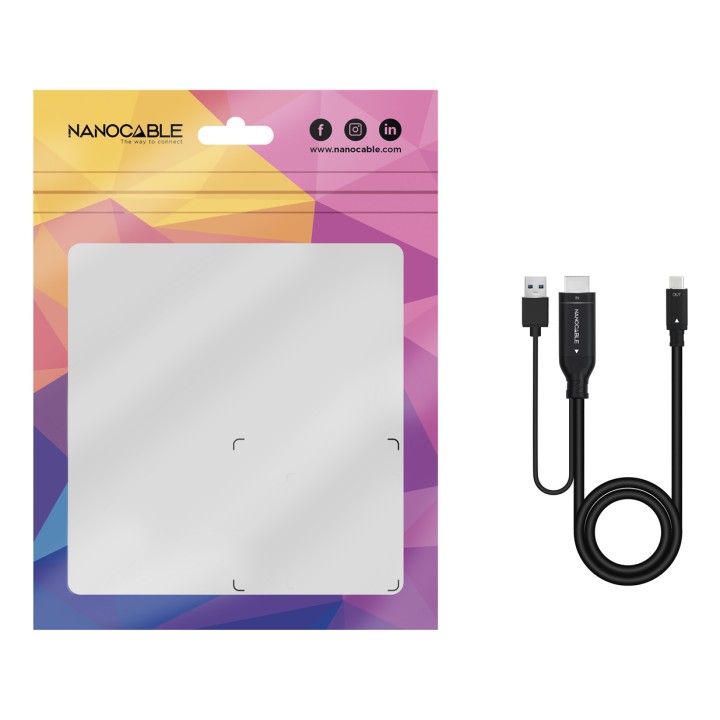 Nanocable HDMI/M a USB-C/M 1.8m Negro (10.15.4354)