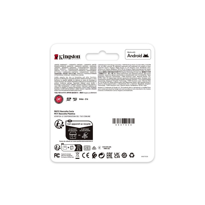 Kingston 200R Micro SDXC 256Gb + Adap SD (SDCG4/256GB)