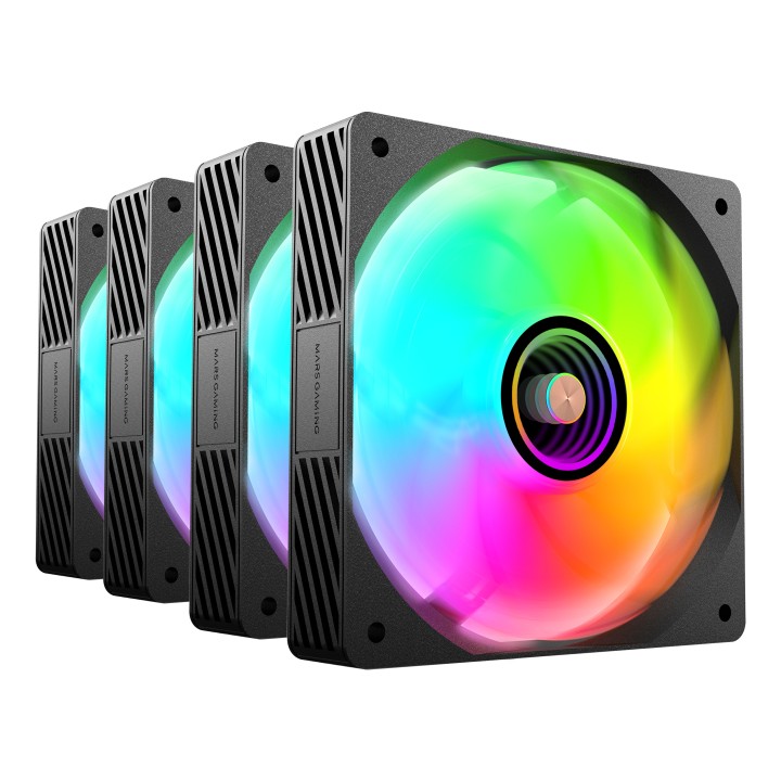 Kit Mars Gaming 4 Ventiladores ARGB+Hub ARGB (MFSI4KIT)