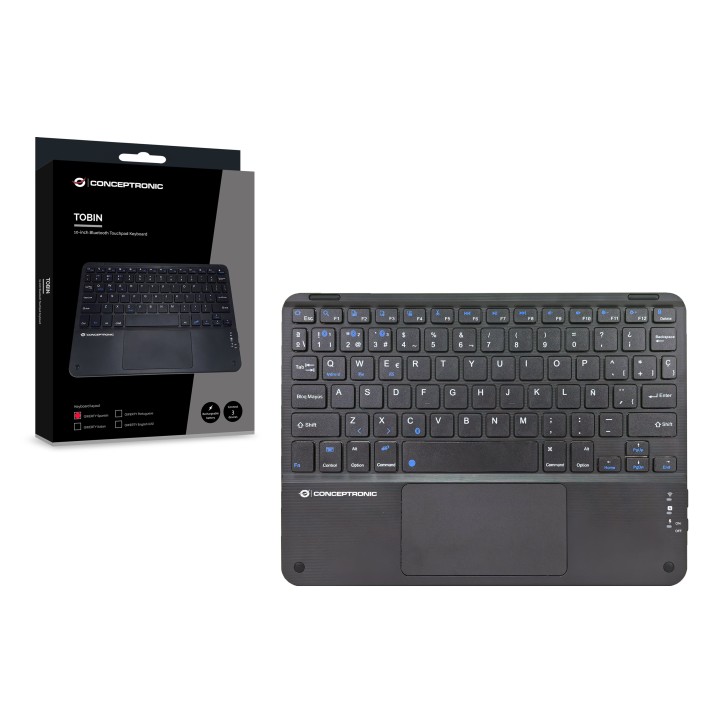 Teclado Mini CONCEPTRONIC 10" BT Negro (TOBIN01BES)