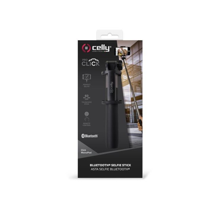 Palo Selfie CELLY Bluetooth 6.2" Negro (CLICKMONOPODBK)