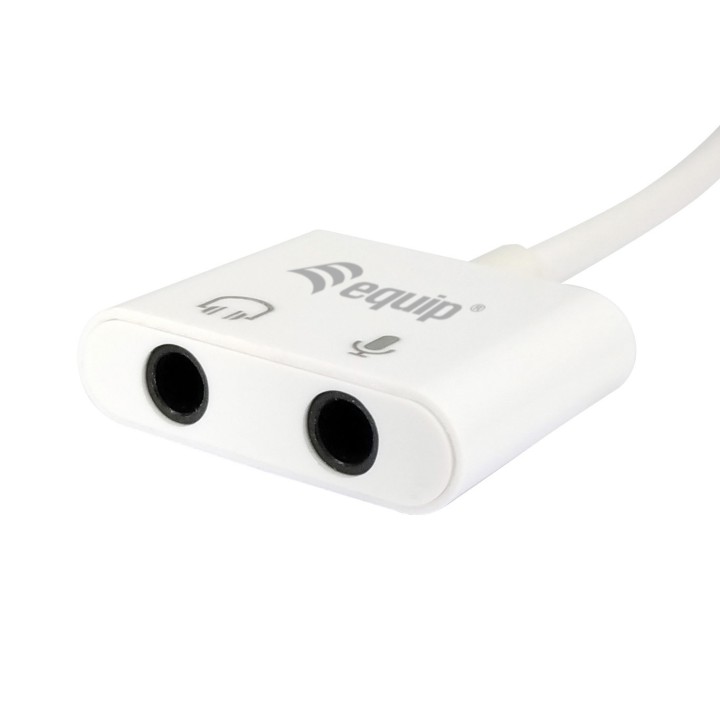 Adaptador EQUIP USB-C/M a 3.5mm/H 15cm Blanco (133460)