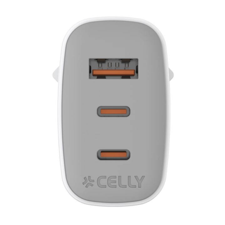 Cargador CELLY 1xUSB-A 2xUSB-C 65W (UPTC1USB2USBC65)