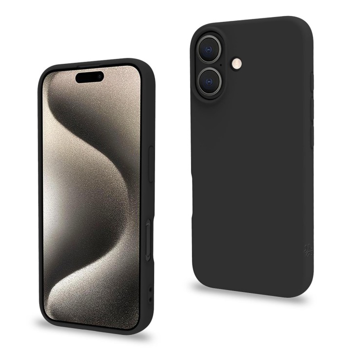 Funda CELLY Cromo iPhone 16 Negra (CROMO1078BK)
