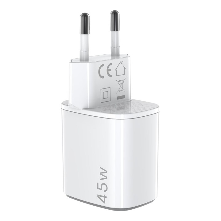 Cargador Pared CELLY 2USB-C 45W Blanco (UPTC2USBC45WWH)