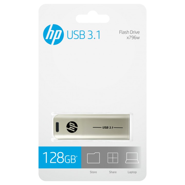 Pendrive HP X796W 128Gb USB-A 3.0 Plata (HPFD796L-128)