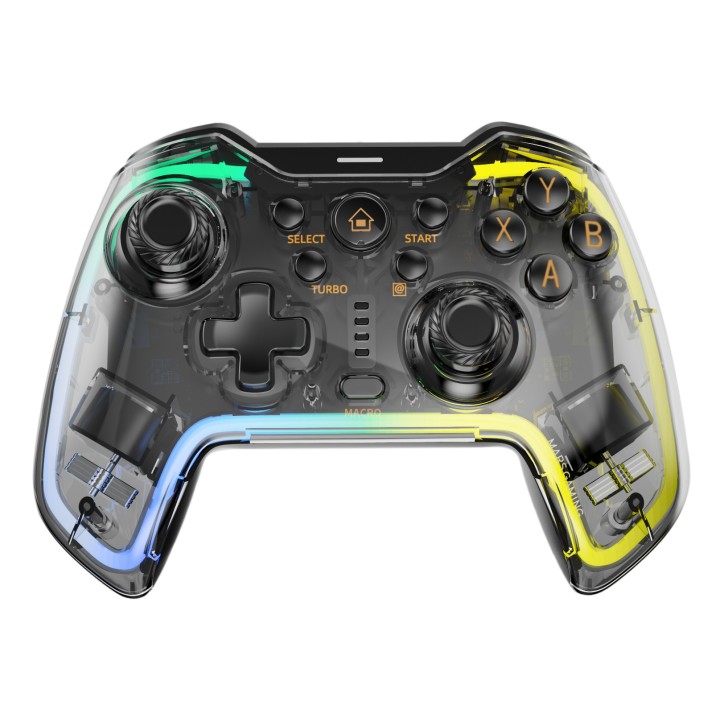 GamePad Mars Gaming RGB Bluetooth Transparente (MGPBT2)