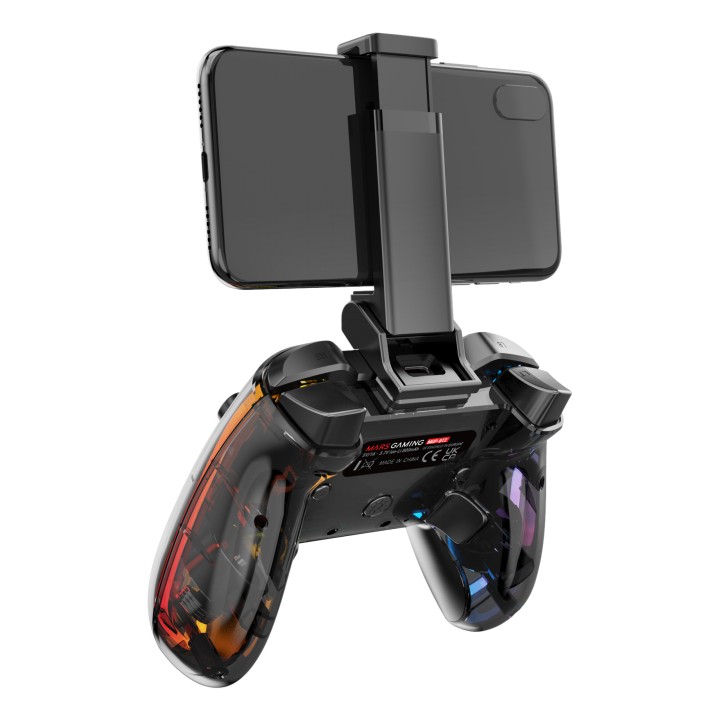 GamePad Mars Gaming RGB Bluetooth Transparente (MGPBT2)