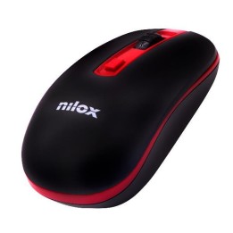 Ratón NILOX Wireless 1000dpi Negro/Rojo (NXMOWI2002)