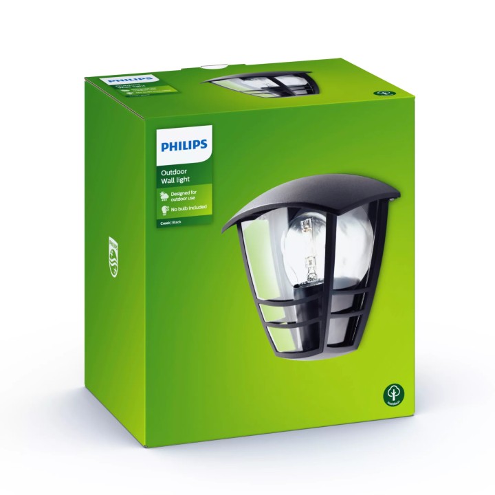 Aplique Mural Philips Creek 60W Negro (915002790302)