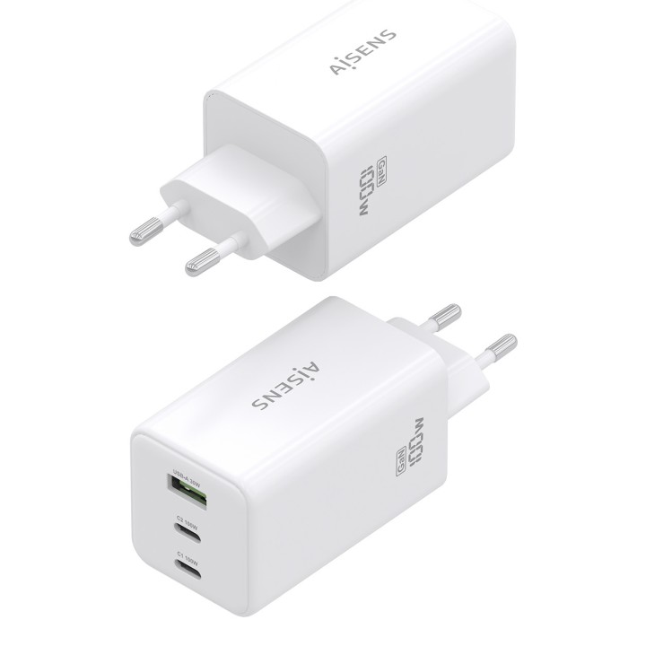 Cargador AISENS 100W 1xUSB-A 2xUSB-C (ASCH-100W3P051-W)