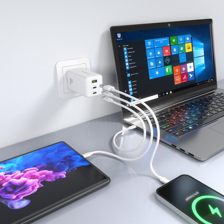 Cargador AISENS 100W 1xUSB-A 2xUSB-C (ASCH-100W3P051-W)