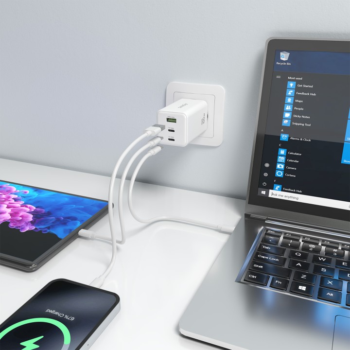 Cargador AISENS 100W 1xUSB-A 2xUSB-C (ASCH-100W3P051-W)