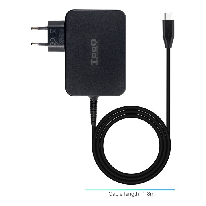 Cargador TooQ USB-C 100W Negro (TQLC-USBCGAN100PD)
