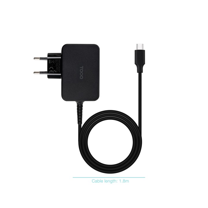 Cargador TooQ USB-C PD 45W Negro (TQLC-USBCGAN45PD)