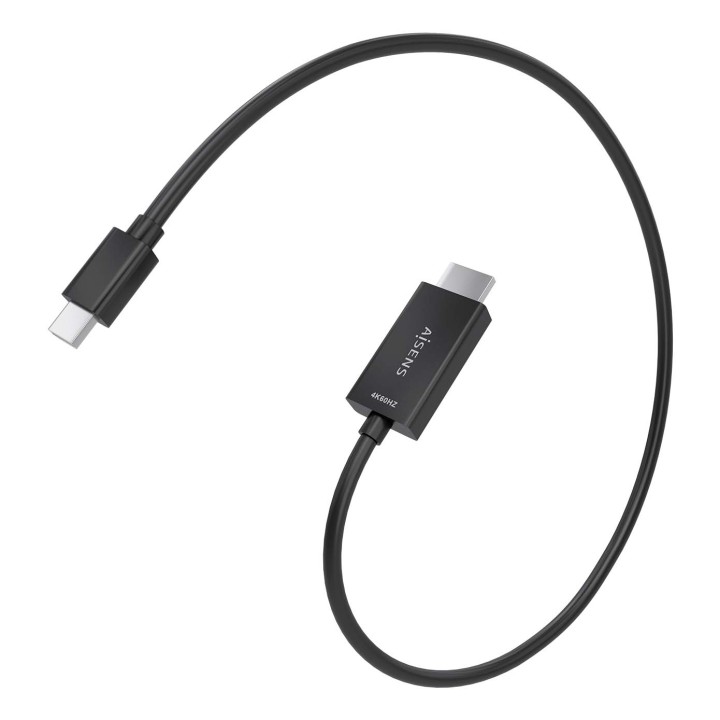 Cable AISENS Mini DP/M a HDMI/M 0.6m Negro (A125-0885)