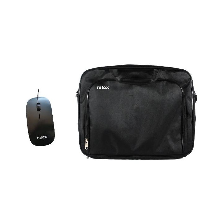 Maletín+Ratón NILOX Essential 15.6" Negro (NXMOS4156BK)