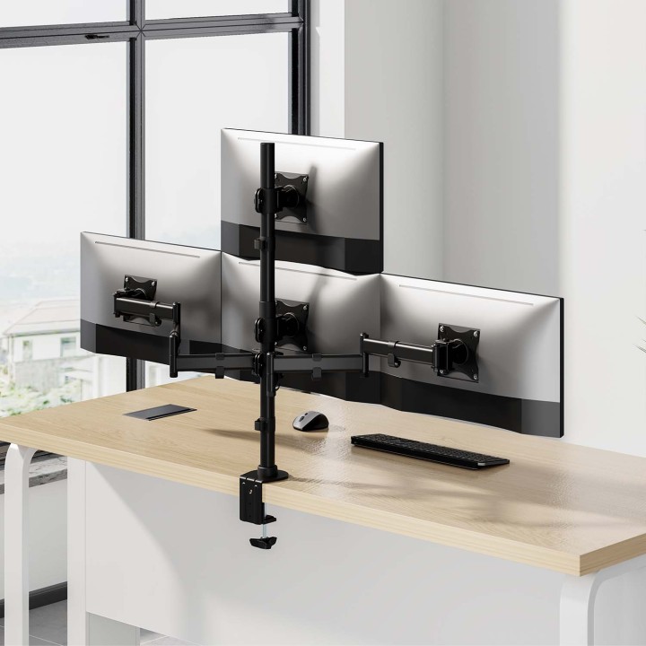 Soporte AISENS 4 Monitores 13"-27" Negro (DT27TSR-379)