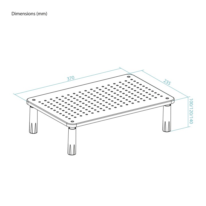 Soporte Elevador TooQ Máx. 20Kg Negro (TQMR086)