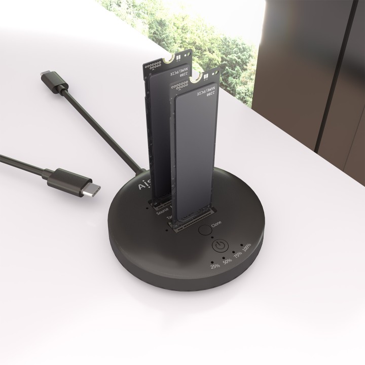 Docking AISENS USB-C a 2xSSD M.2 NVMe (ASDS-2M2N05-BK)