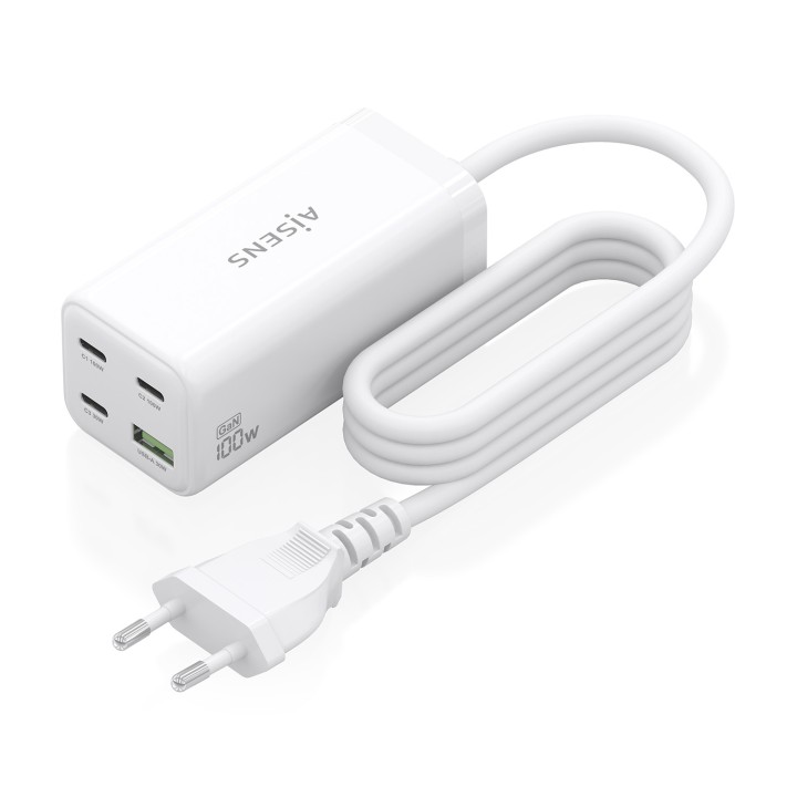 Cargador AISENS 100W 1xUSB-A 3xUSB-C (ASCH-100W4P053-W)