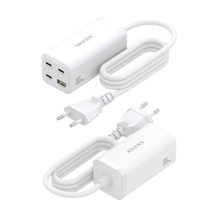 Cargador AISENS 100W 1xUSB-A 3xUSB-C (ASCH-100W4P053-W)