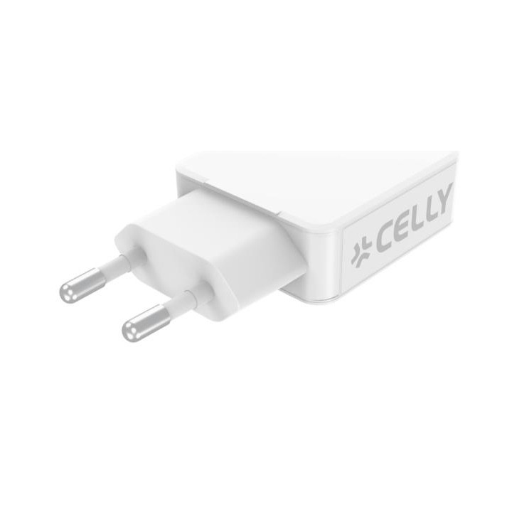 Cargador CELLY Slim 45W 1USB-A 1USB-C (SLIMTC1C1A45WWH)