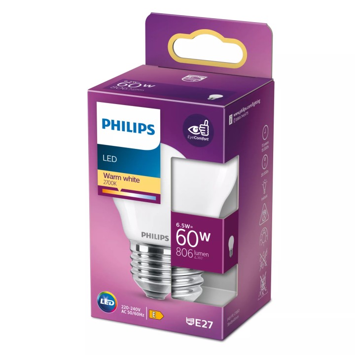 Bombilla Philips LED Classic 60W P45 E27 (929002029255)