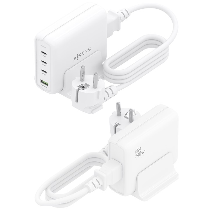 Cargador AISENS 140W 1xUSB-A 3xUSB-C (ASCH-140W4P055-W)