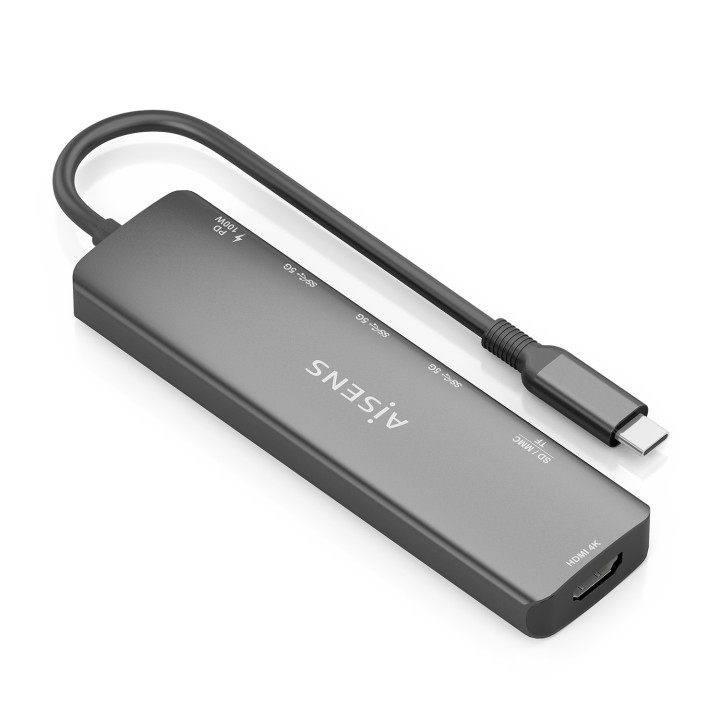 Docking AISENS 7en1 USB-C Gris (ASUC-7P025-GR)