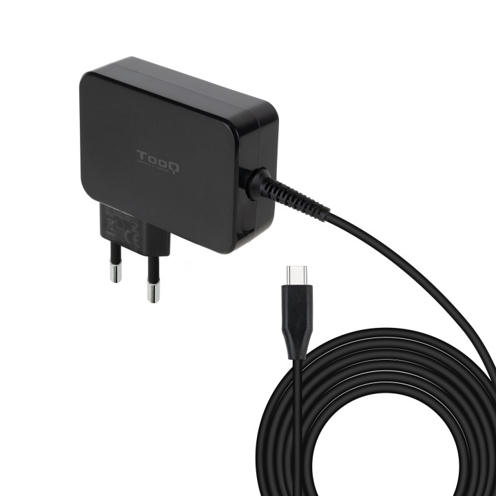 Cargador TooQ 90W USB-C PD 3.0 Negro (TQLC-USBCGAN90PD)