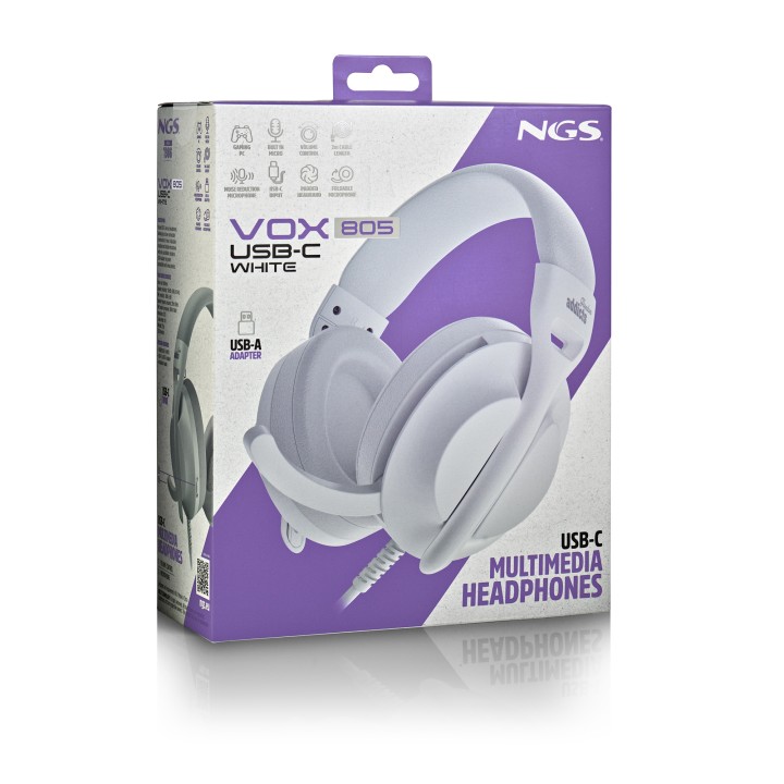 Auric+Micro NGS USB-C Blancos (VOX805USBCWHITE)