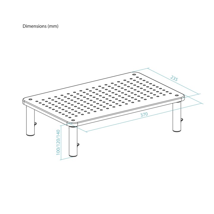 Soporte Elevador TooQ Máx. 20Kg Negro (TQMR081)