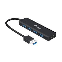 Hub EQUIP Life A USB-C3.0 a 4xUSB-A3.0 Negro (EQ128959)