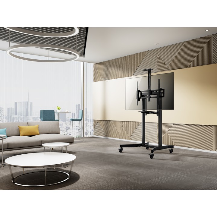 Soporte Suelo EQUIP Motorizado 55"-100" Negro (650633)