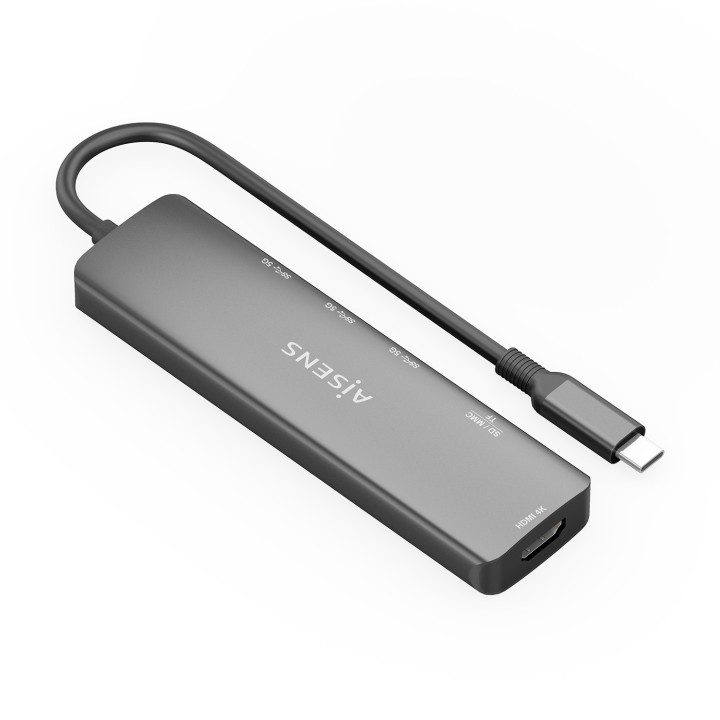 Docking AISENS 6en1 USB-C Gris (ASUC-6P024-GR)