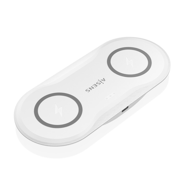 Estación Carga AISENS Qi 2en1 USB-C (ASCH-15W2WC059-W)